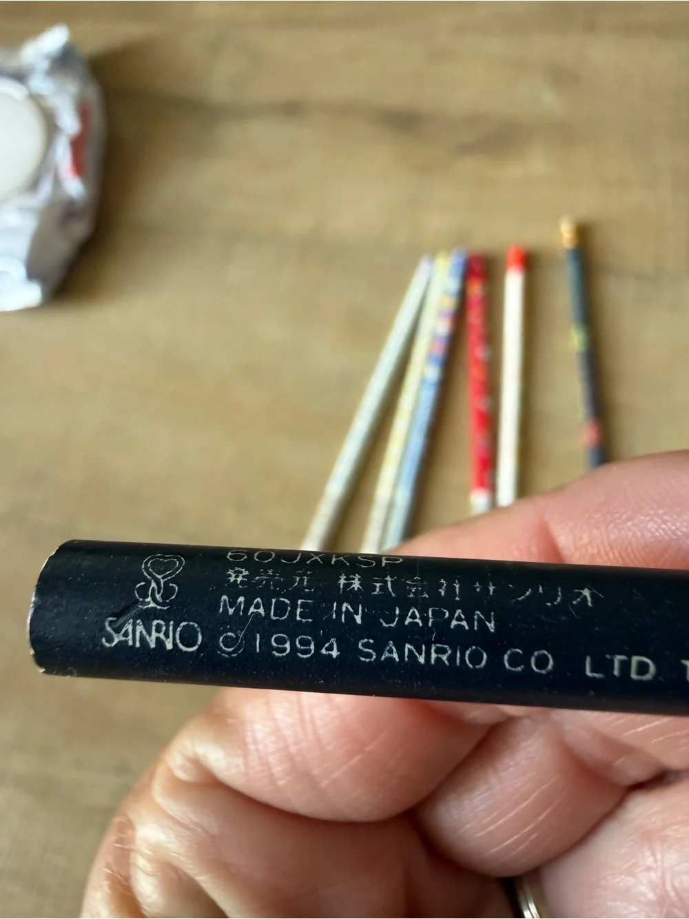 Vintage 90s Sanrio Pencil Lot of 7 Marron Cream Holly’s Bear Hello Kitty Keroppi